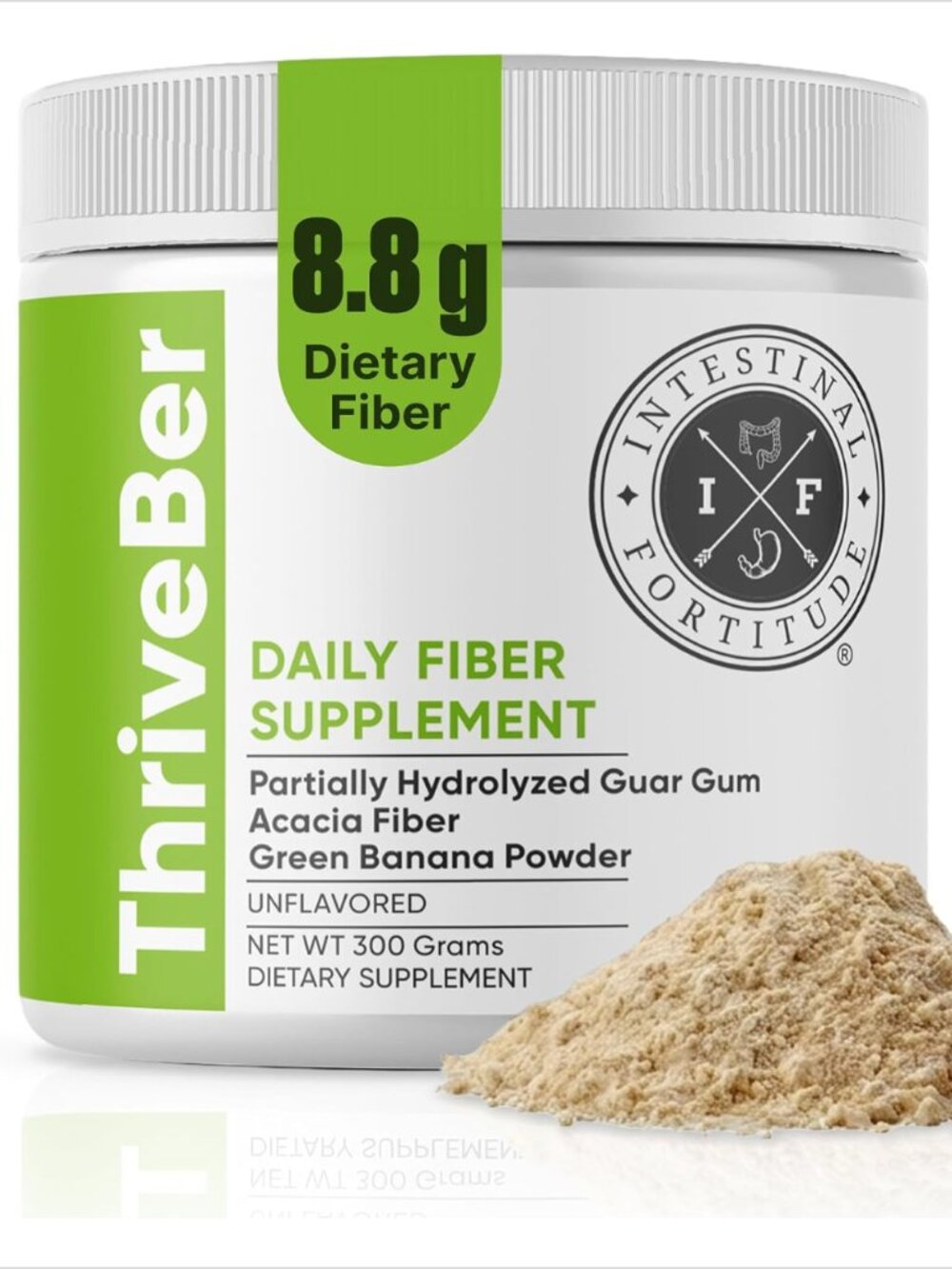 ThriveBer Daily Fiber Supplement Powder - Prebiotic Fiber Digestion 30 Servings